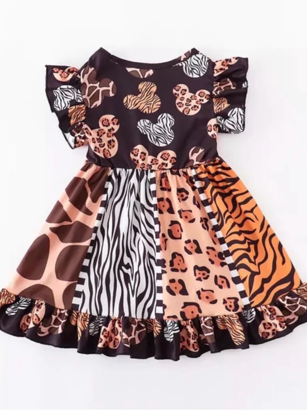 Wild About The Mouse Animal Kingdom Animal Print Disney Dress 12-18 Months NEW